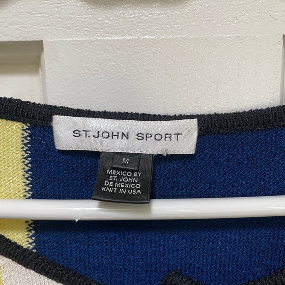 Vintage St John Sport Colorblock Sweater/Jacket Size M - Picture 2 of 9